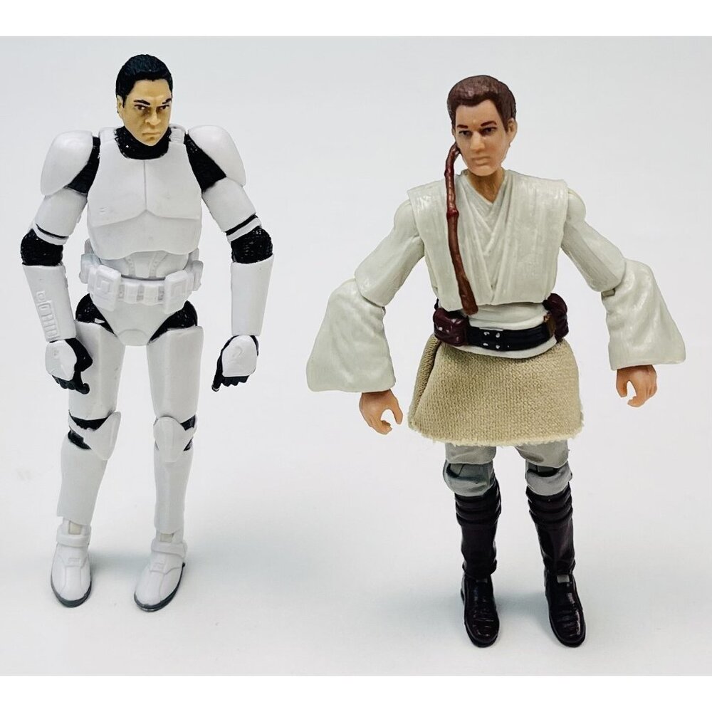 2009 & 2011 Hasbro Star Wars 3.75" Action Figures OBI WAN KENOBI & STORMTROOPER